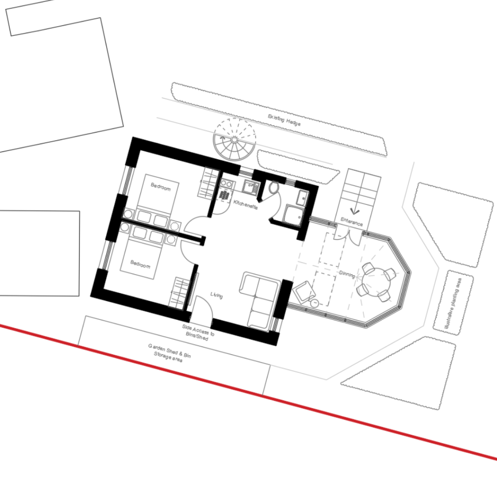 Approved Planning Application in Dorset: Conversion of an existing garage into annex accommodation for short-term holiday let.